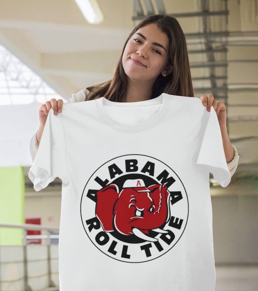 Alabama Crimson Tide Roll Tide Baseball Elephant T-Shirt