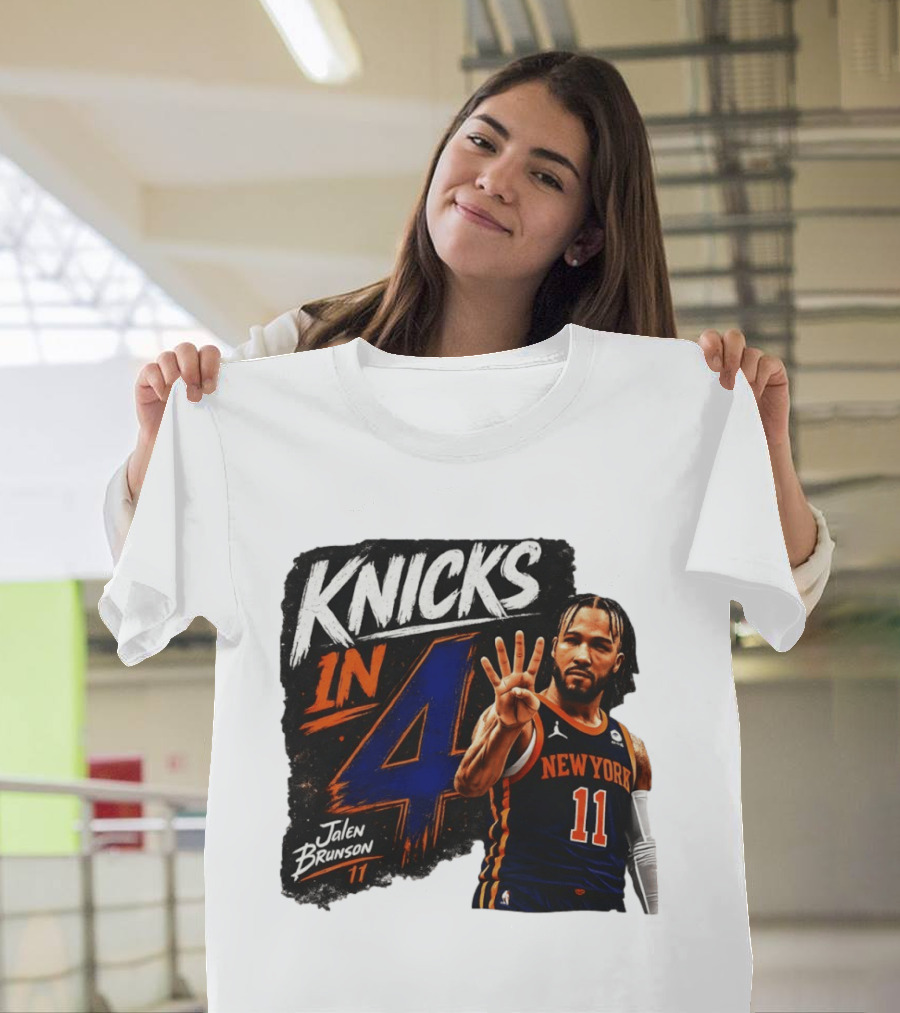 Knicks In 4 Jalen Brunson 11 New York T-Shirt