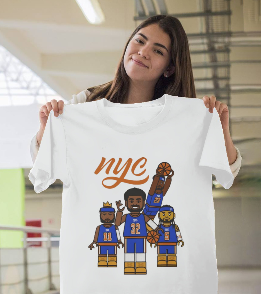 LEGO NYC Basketball Karl Anthony Towns Jalen Brunson Mitchell Robinson New York Knicks NBA 2026 T-Shirt