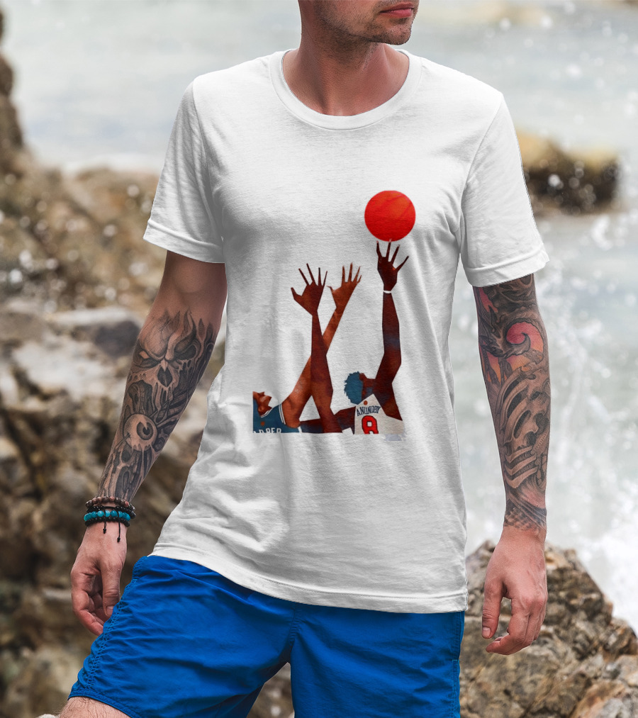 OG Anunoby Basketball Reaching Action Harper White T-Shirt