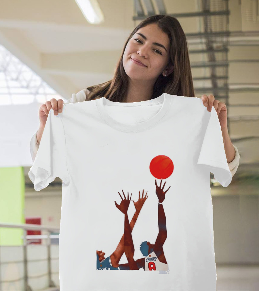 OG Anunoby Basketball Reaching Action Harper White T-Shirt