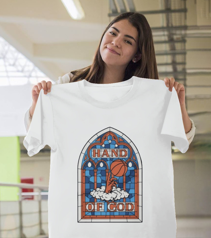 OG Anunoby Knicks Hand Of God Basketball Stained Glass Hero T-Shirt