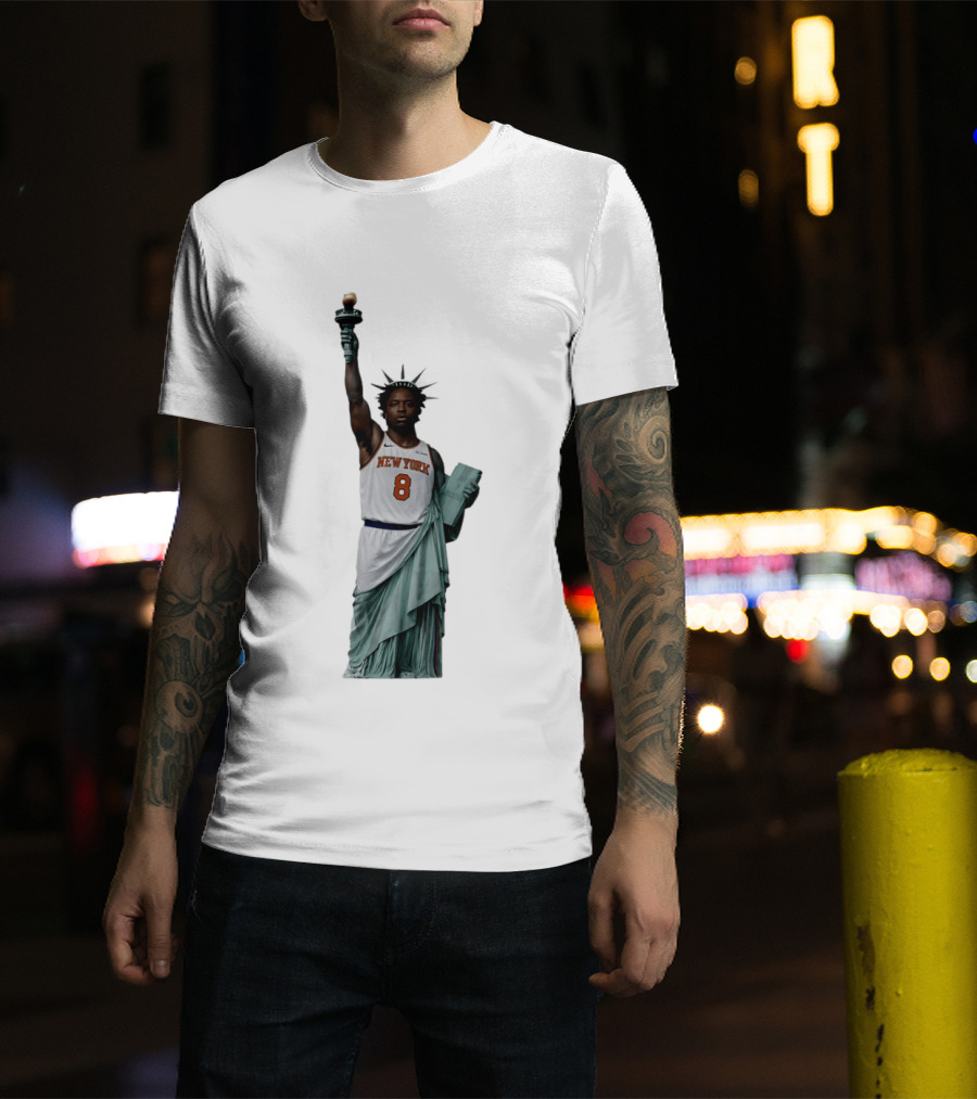 OG Anunoby Statue Of Liberty New York Knicks Basketball 2026 T-Shirt