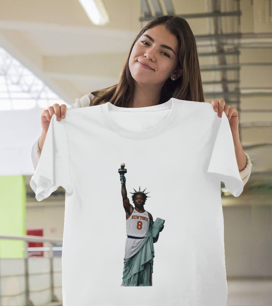 OG Anunoby Statue Of Liberty New York Knicks Basketball 2026 T-Shirt