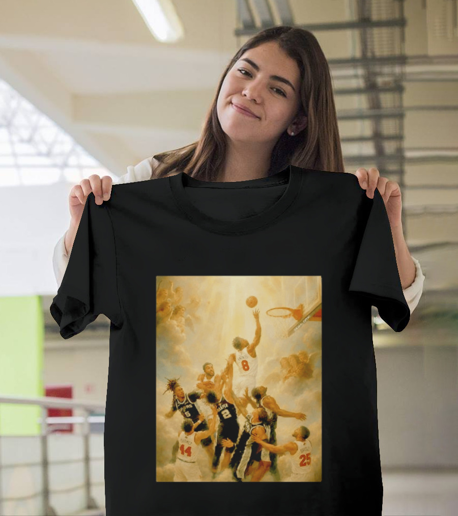OG Anunoby Dunking New York Knicks Vs San Antonio Spurs High Renaissance Basketball Duel T-Shirt