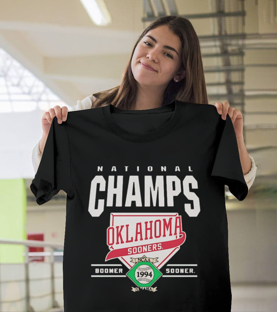 Oklahoma Sooners 1994 NCAA Baseball National Champs Boomer Sooner T-Shirt