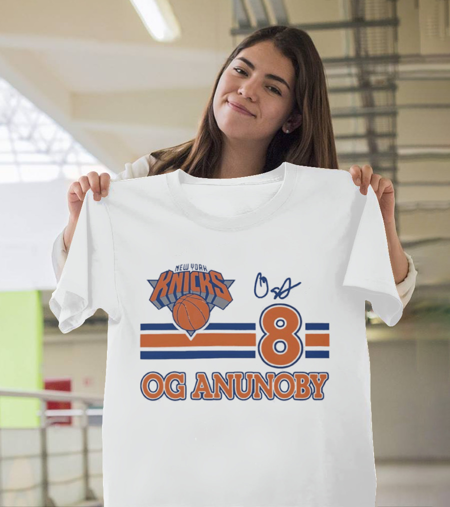 Knicks Basketball OG Anunoby 8 Signature T-Shirt