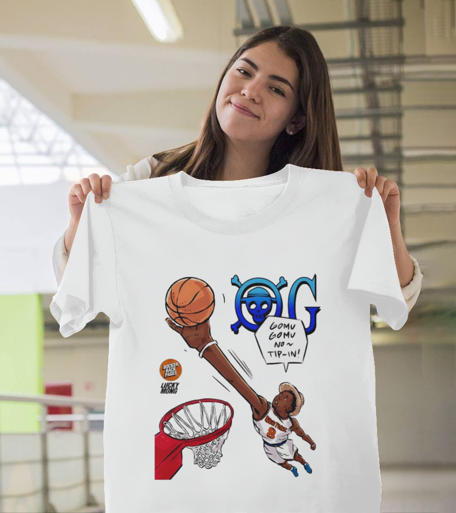 OG Anunoby X One Piece Luffy New York Knicks 2026 Gomu Gomu No Tip In Comic T-Shirt