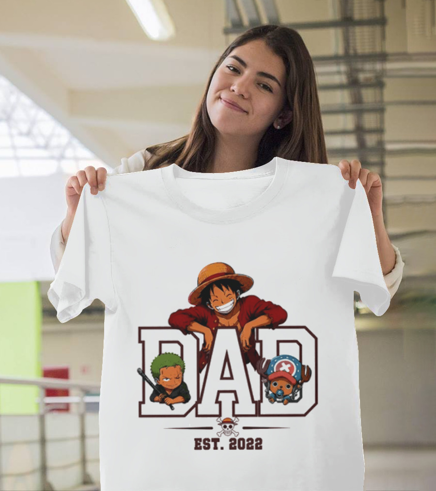 One Piece Luffy Dad Personalized Gift Father's Day 2023 T-Shirt