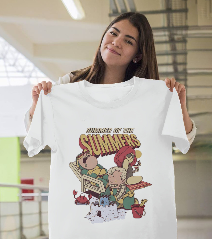 Summer Of The Summers Beach Day Sand Castles And Fun Cartoon T-Shirt