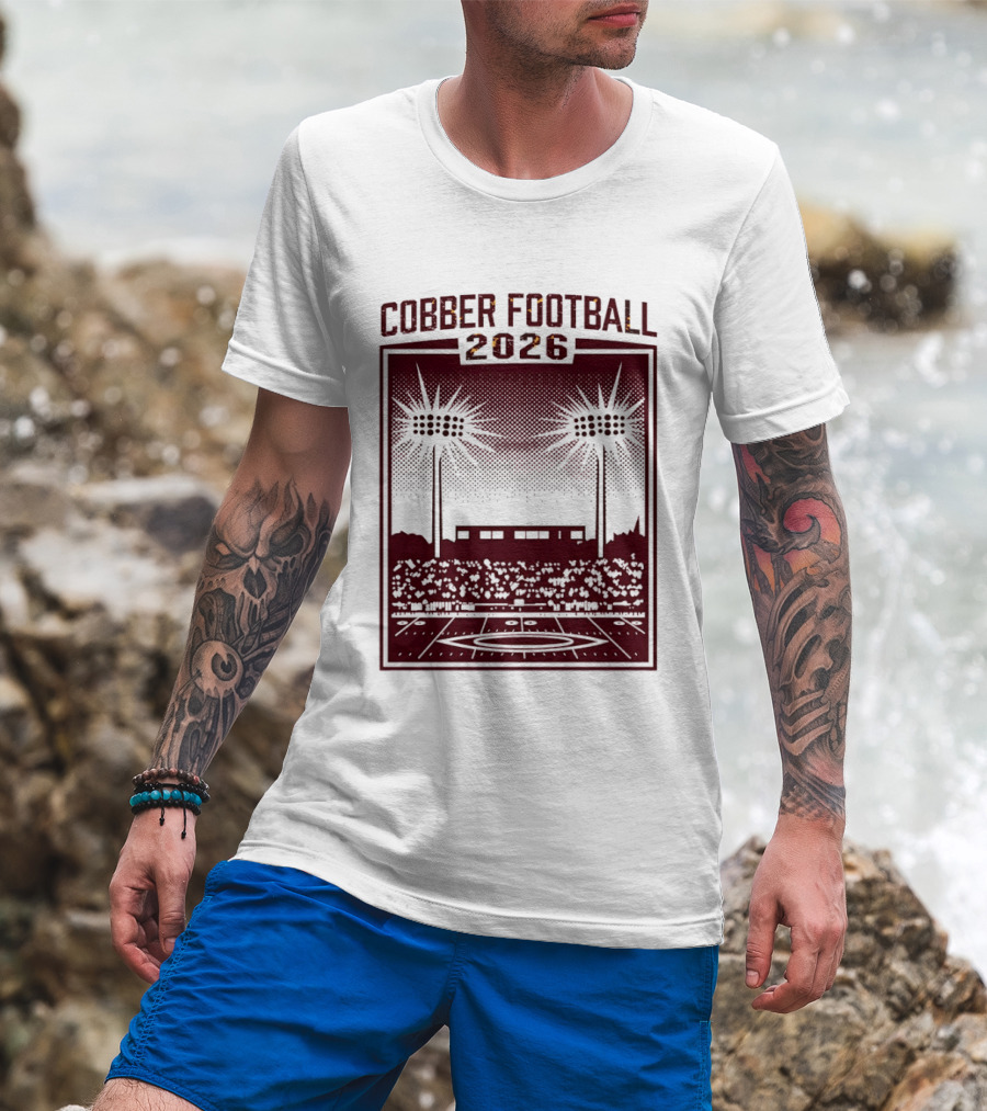 Cobber Football 2026 Stadium Lights Game Day Crowd Night Event T-Shirt