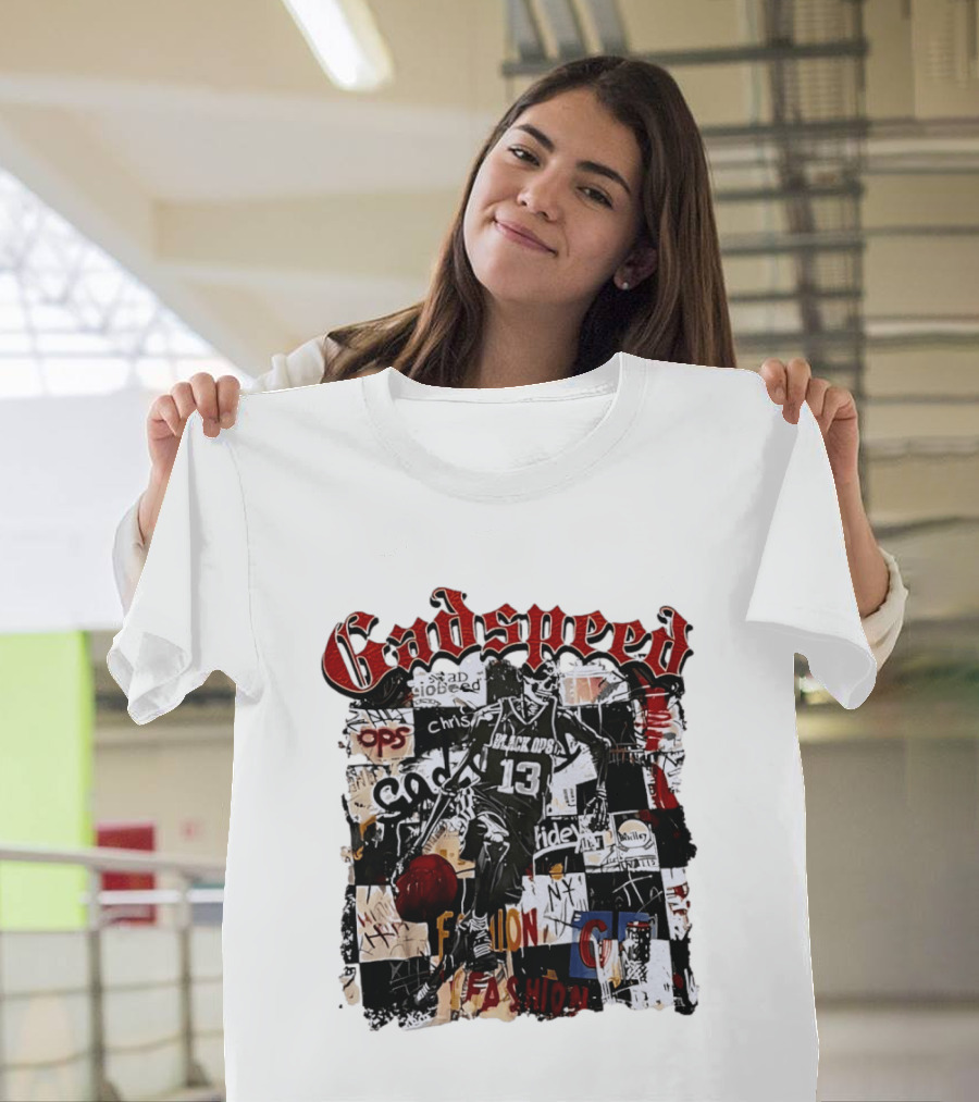 Godspeed Black Ops 13 Basketball Collage Style Urban Fashion T-Shirt