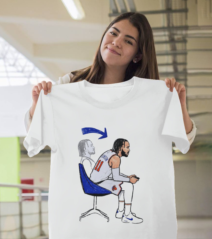 Jalen Brunson 11 Relaxed New York Knicks Cartoon T-Shirt