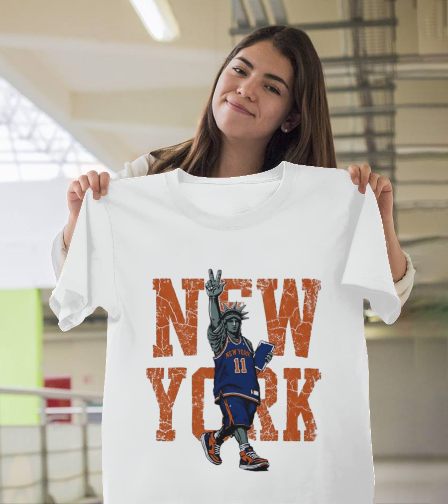 Jalen Brunson New York Knicks NBA Liberty 11 T-Shirt