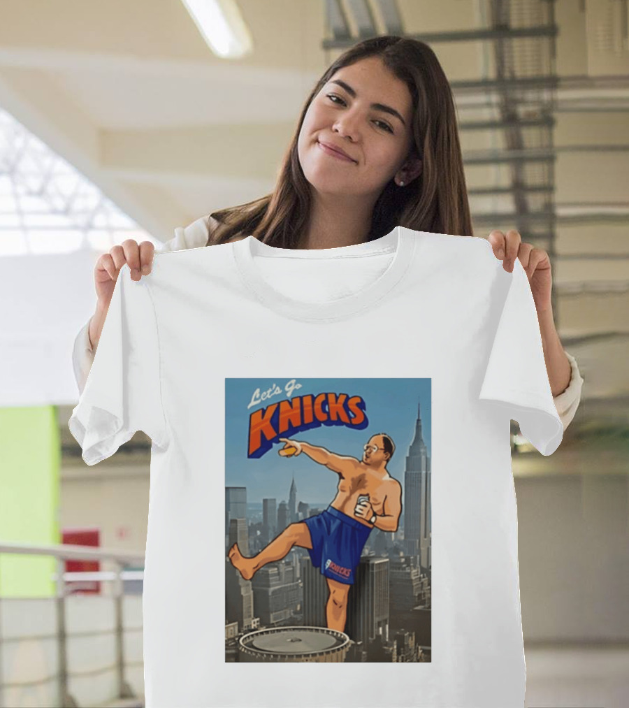 Let's Go Knicks New York George Costanza Statue Of Liberty T-Shirt