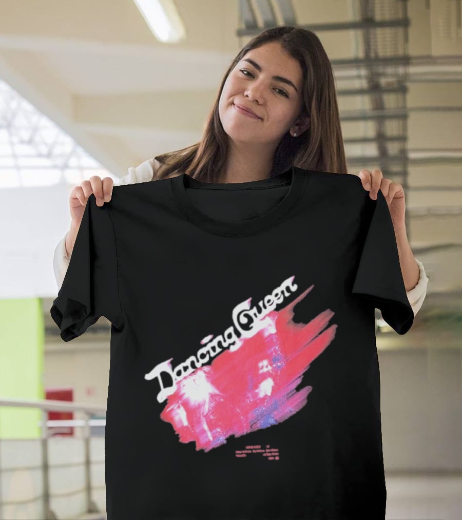 ABBA Dancing Queen Retro Red Brushstroke Photo T-Shirt