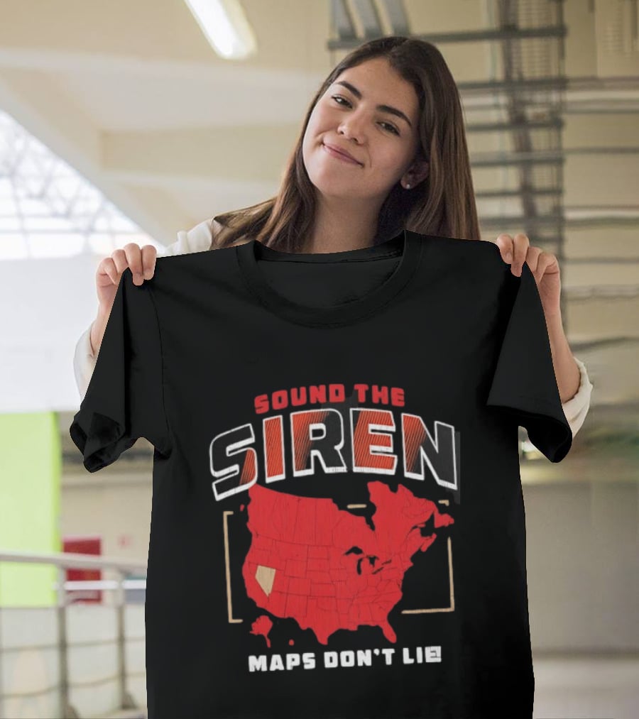 Carolina Hurricanes Hockey Sound The Siren Maps Don't Lie T-Shirt