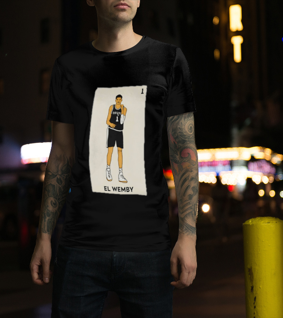 El Wemby Victor Wembanyama San Antonio Spurs Basketball 1 NBA Card T-Shirt