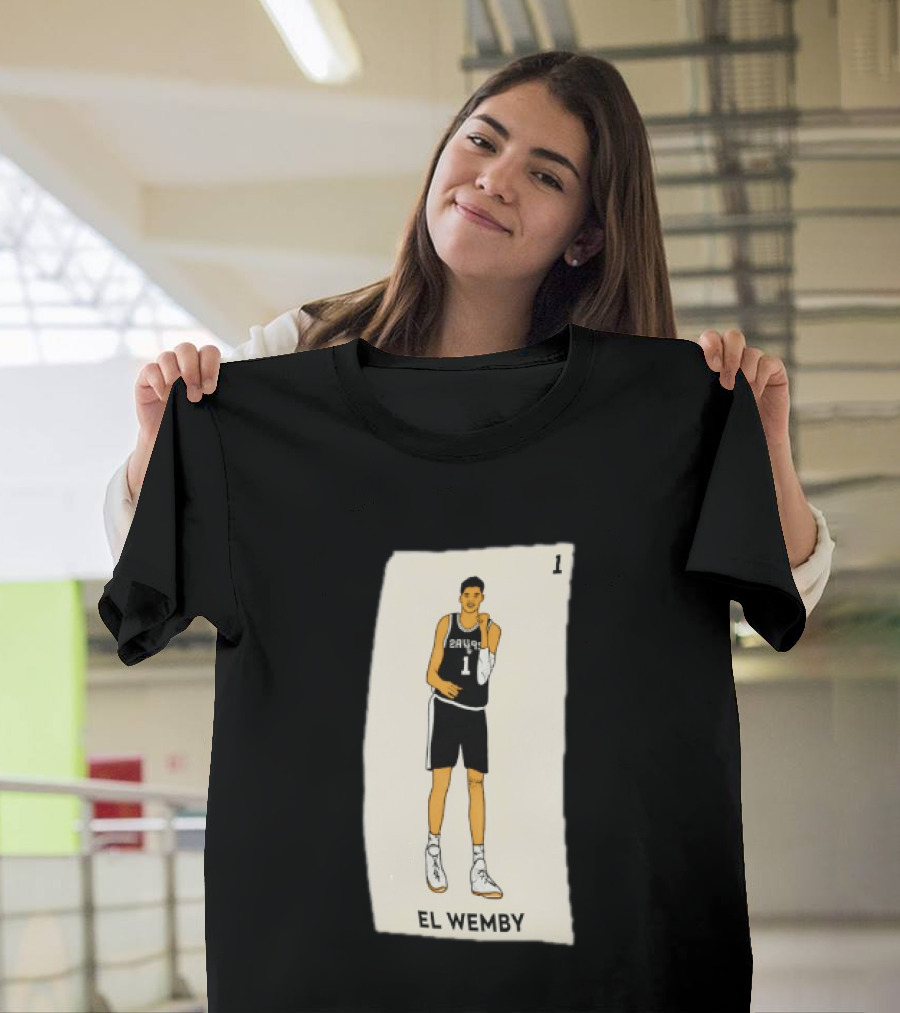 El Wemby Victor Wembanyama San Antonio Spurs Basketball 1 NBA Card T-Shirt