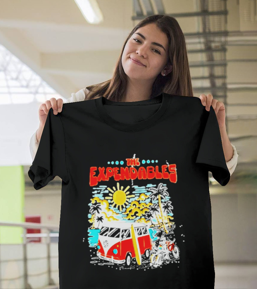 The Expendables Santa Cruz California Surf Van Beach Scene T-Shirt