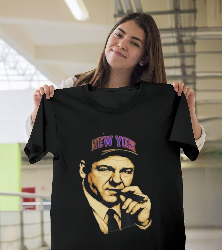 Tony Soprano Cigar New York Knicks Basketball Iconic Fusion T-Shirt
