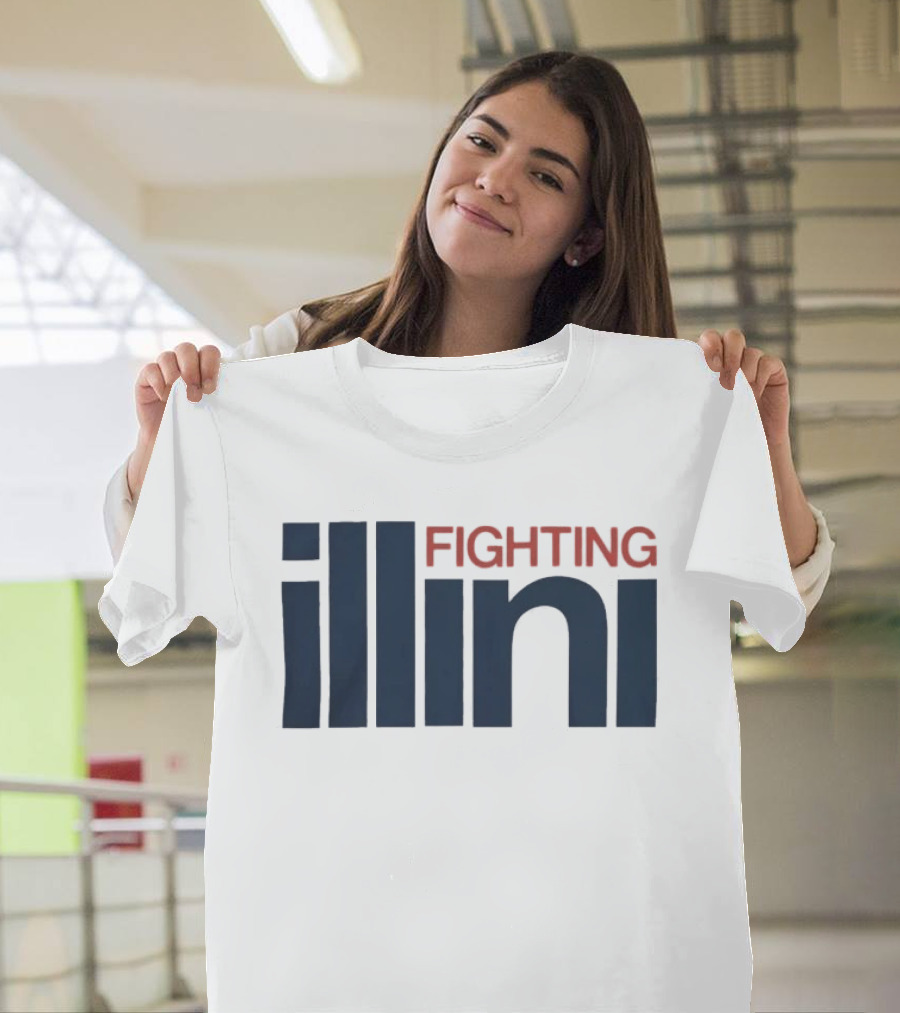 Illinois Fighting Illini Navy Blue And Orange T-Shirt