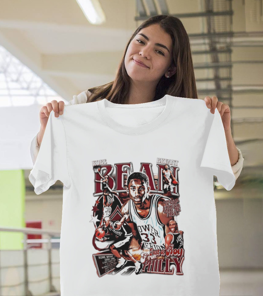 Kobe Bryant Bean Lower Merion High School Just A Boy From Philly 33 Jersey Basketball Legends T-Shirt