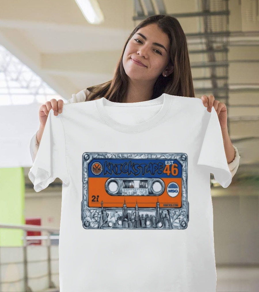 New York Knicks Knickstape Cassette EST 46 MSG Mixtape Graffiti T-Shirt