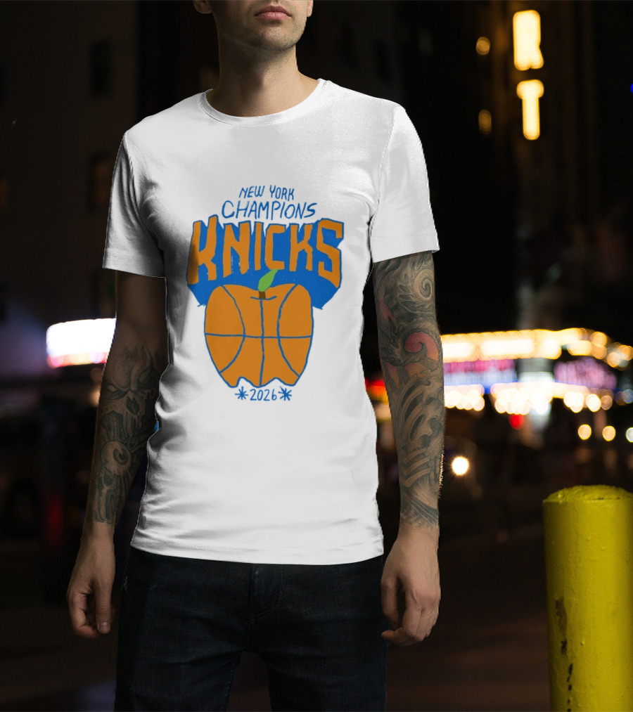 New York Champions Knicks Big Apple 2026 T-Shirt