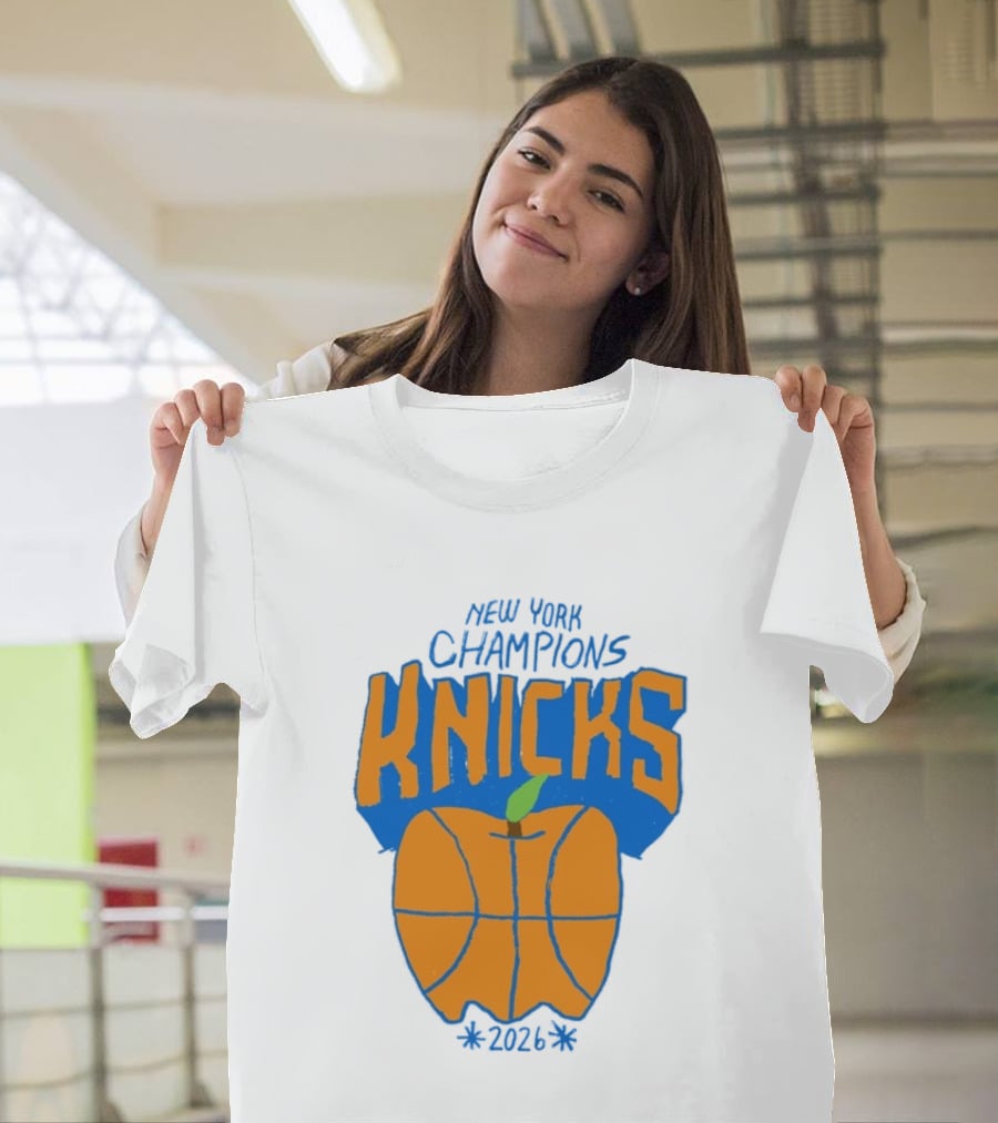 New York Champions Knicks Big Apple 2026 T-Shirt