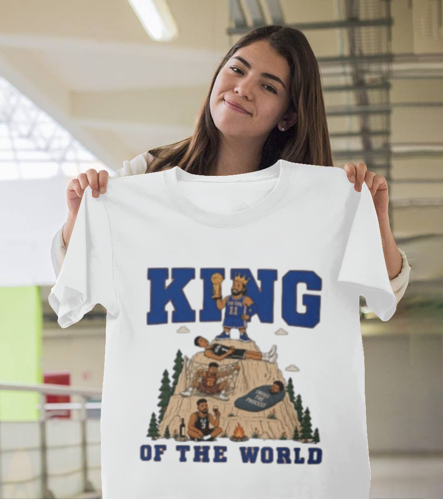 New York Knicks NBA Jalen Brunson King Of The World Basketball Champions T-Shirt