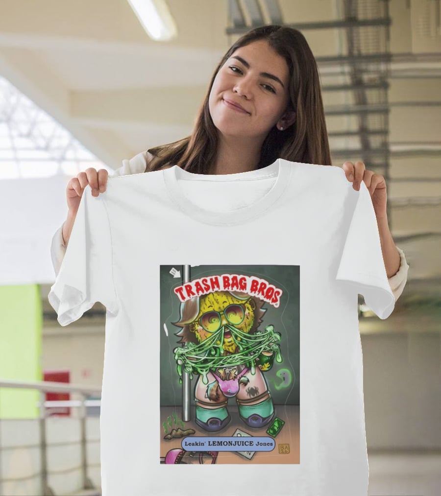 Trash Bag Bros Leakin Lemonjuice Jones Retro Style Comic T-Shirt