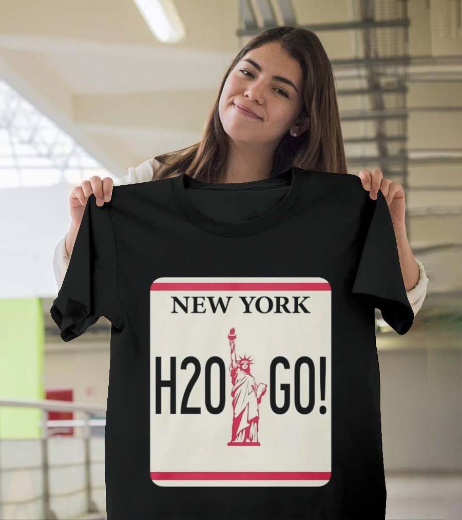 New York H2O Go License Plate Statue Of Liberty T-Shirt