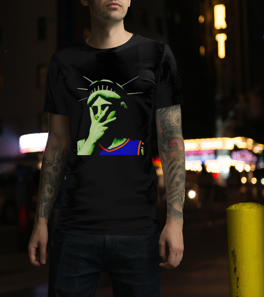Statue Of Liberty New York Knicks Jersey Facepalm T-Shirt