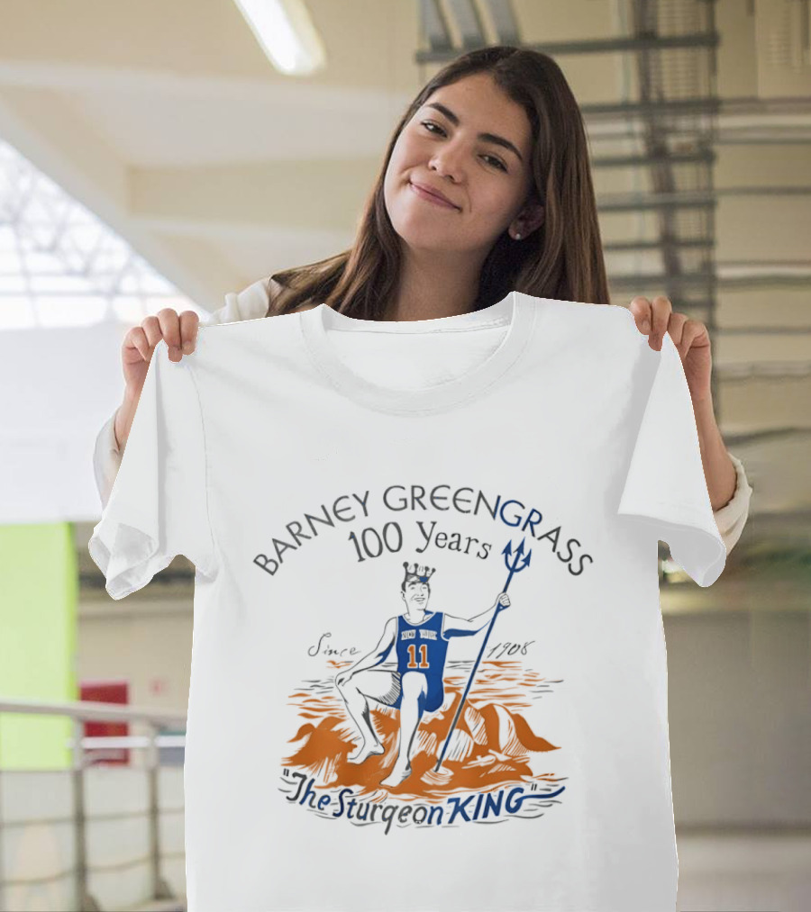 Adam Sandler Wearing Barney Greengrass 100 Years The Sturgeon King Jalen Brunson T-Shirt