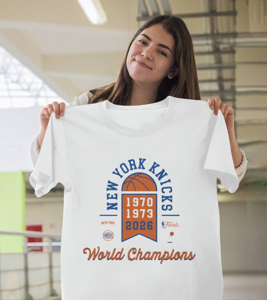 New York Knicks World Champions Basketball 3 Time 1970 1973 2026 T-Shirt
