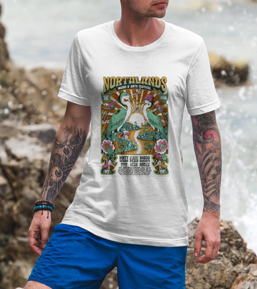 Northlands Music Arts Festival 2026 Swanzey NH Dirty Heads Disco Biscuits T-Shirt