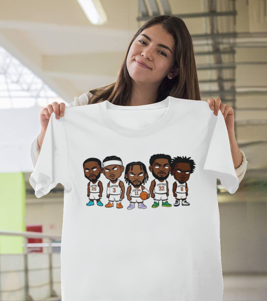 NY Basketball Toon Squad Cartoon Characters T-Shirt