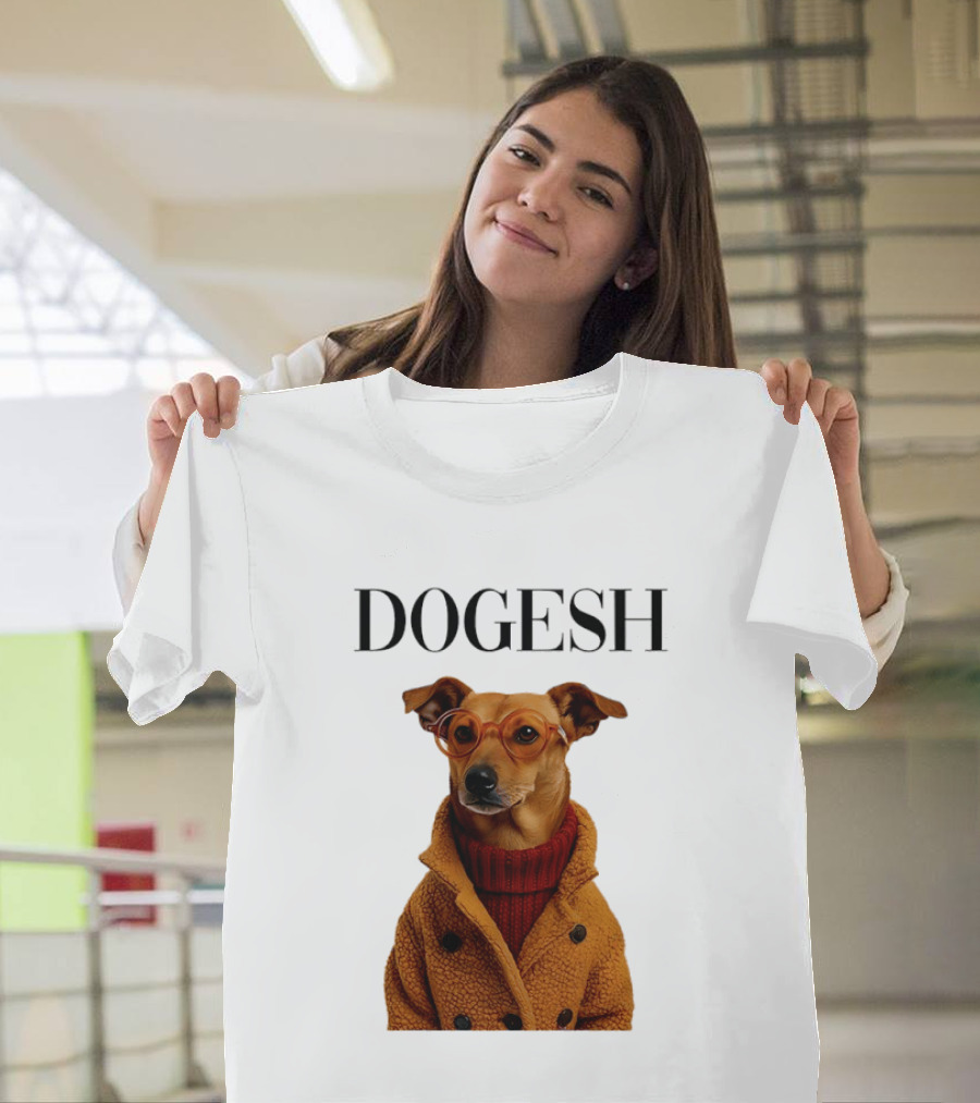 Dogesh Dapper Greyhound In Glasses And Coat T-Shirt