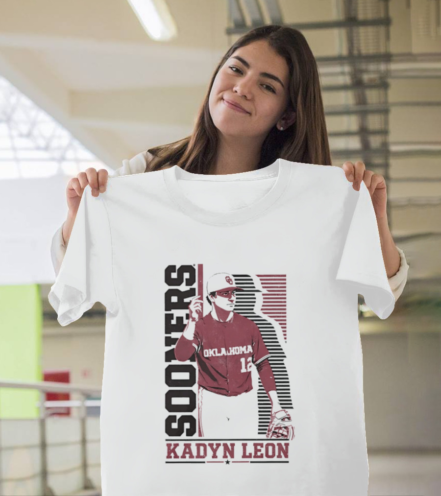 Oklahoma Sooners Kadyn Leon Baseball Player T-Shirt