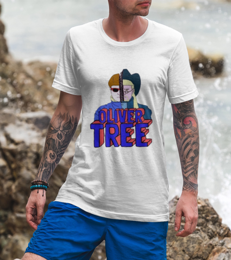 Oliver Tree Split Persona Sunglasses Half Cowboy Half Futuristic T-Shirt