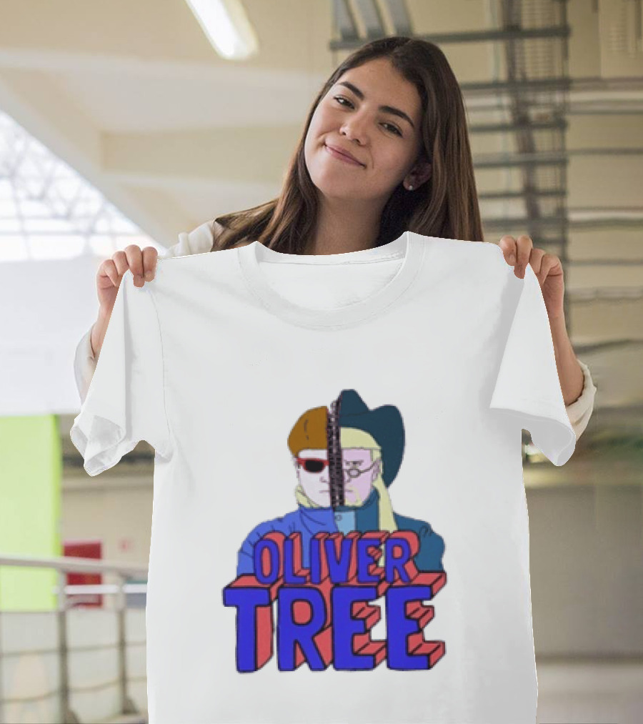 Oliver Tree Split Persona Sunglasses Half Cowboy Half Futuristic T-Shirt