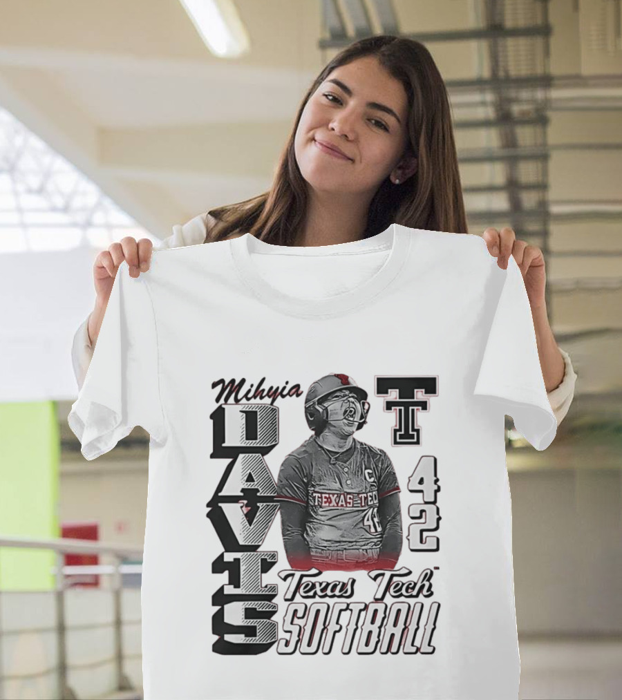 Mihyia Davis Texas Tech Softball Number 42 T-Shirt