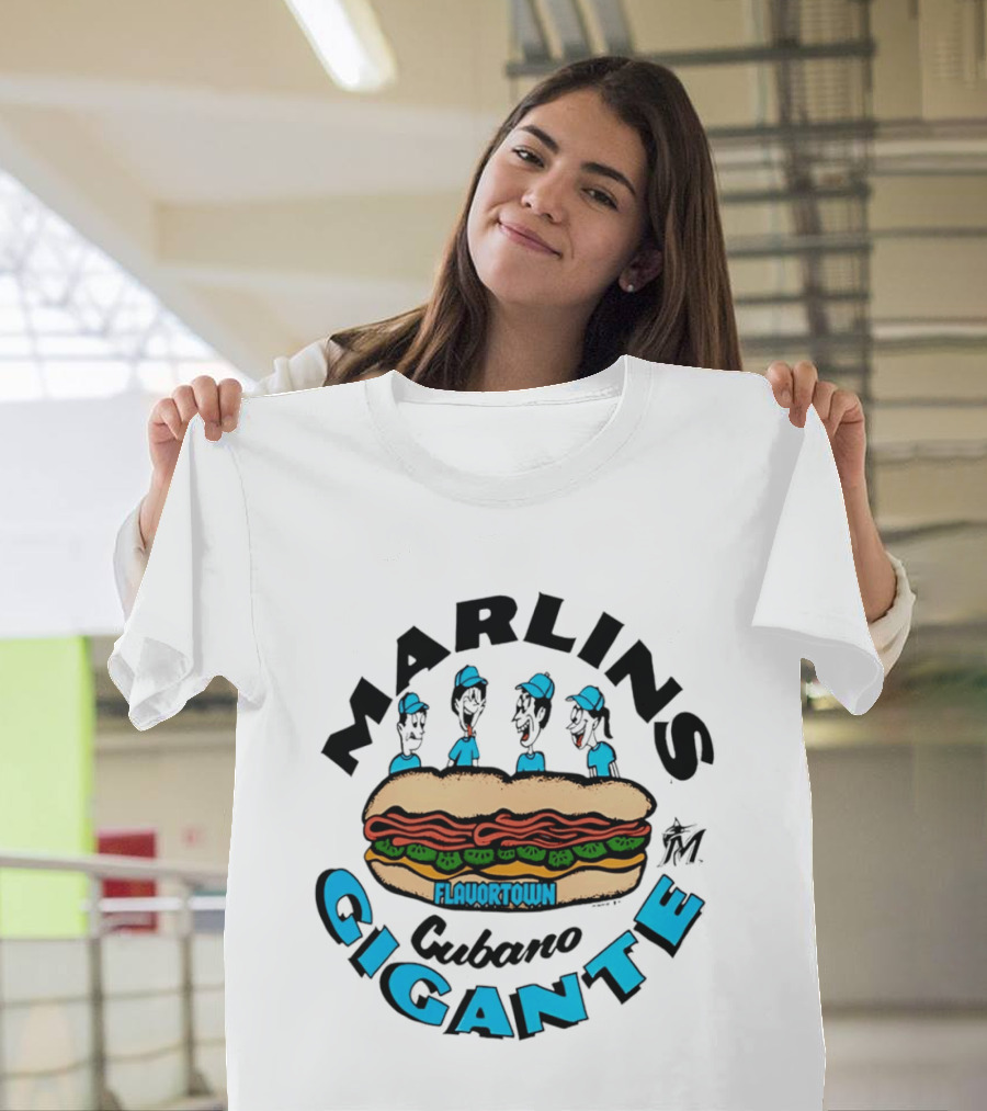 Marlins Cubano Gigante Flavortown Sandwich $1 T-Shirt