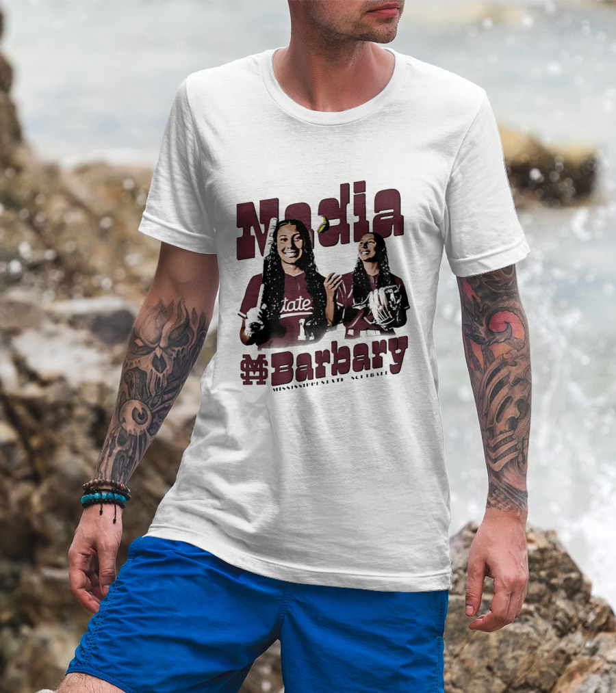Mississippi State Nadia Barbary Bulldogs Baseball T-Shirt
