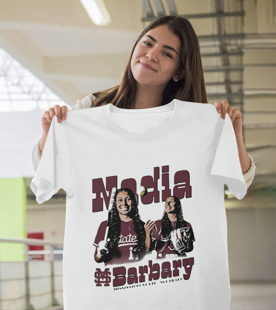 Mississippi State Nadia Barbary Bulldogs Baseball T-Shirt