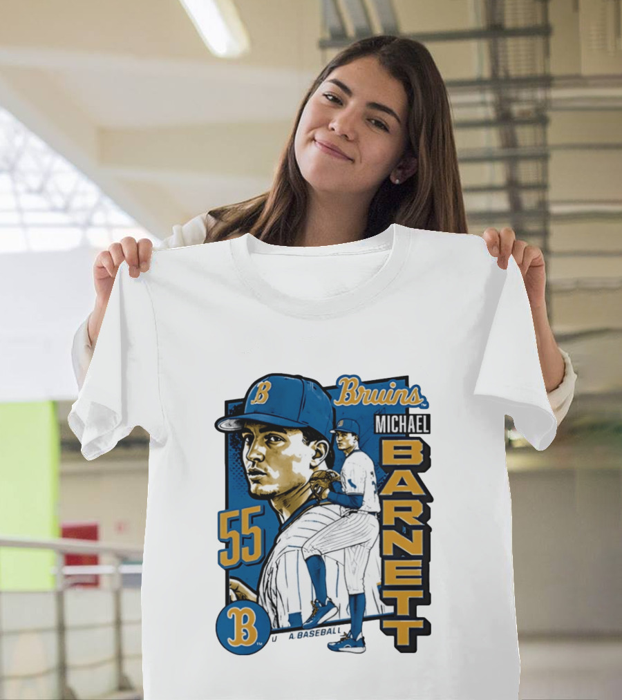 UCLA Bruins Michael Barnett 55 Baseball Pitcher T-Shirt