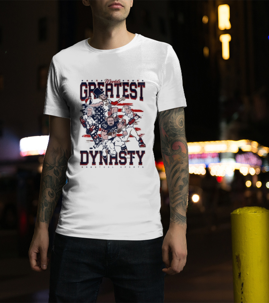 USA World's Greatest Dynasty Founding Fathers 4th Of July Celebration T-Shirt