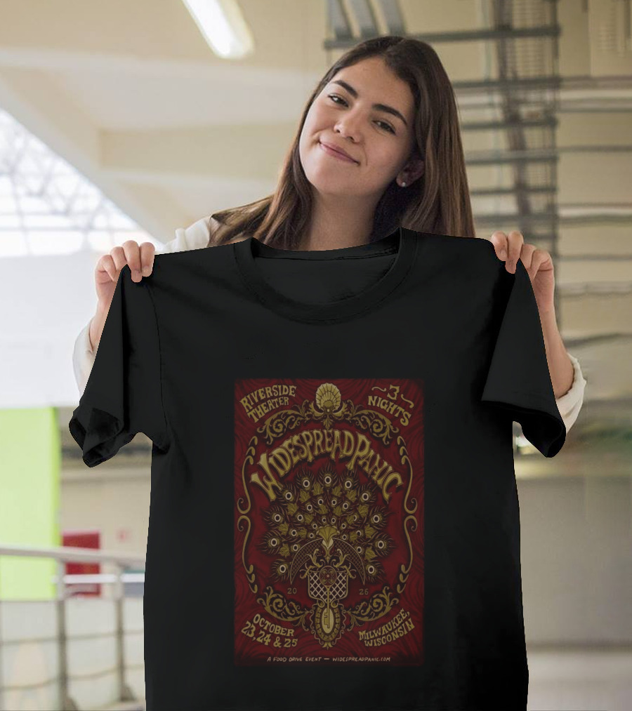 Riverside Theater Widespread Panic Milwaukee Wisconsin October 23 24 25 2026 3 Nights T-Shirt