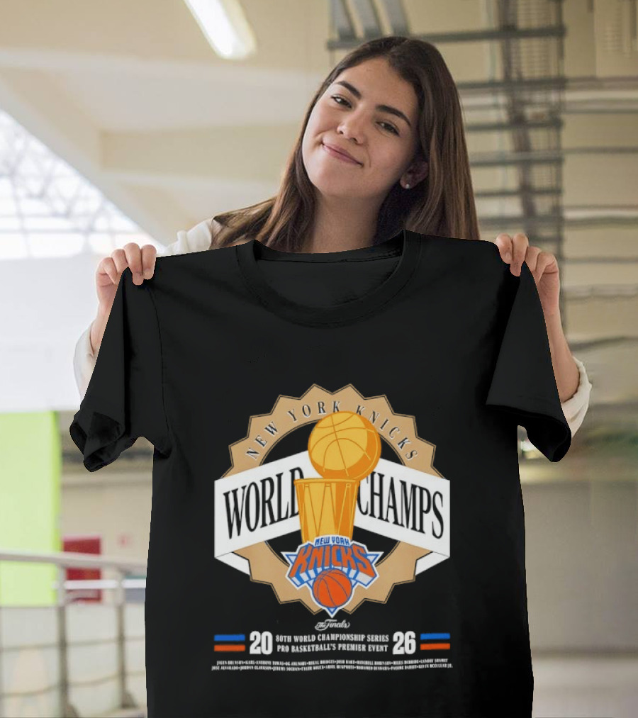 New York Knicks World Champs 2026 NBA Pro Basketball Event T-Shirt